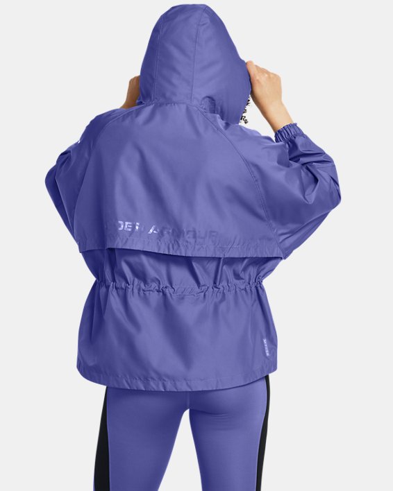 Veste oversize entièrement zippée UA Vanish Elite Woven pour femme, Purple, pdpMainDesktop image number 1
